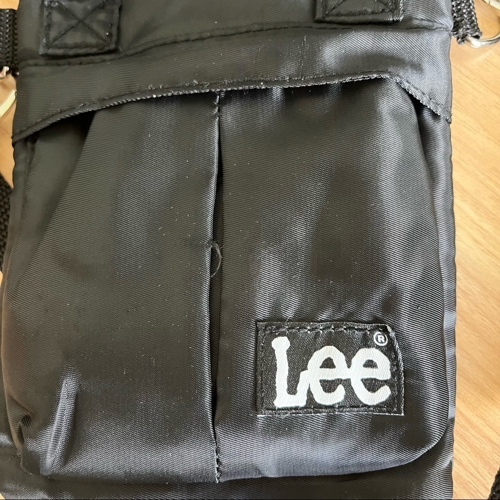 LEE Japan Mini Helmet Bag Black Crossbody Strap - Picture 5 of 6